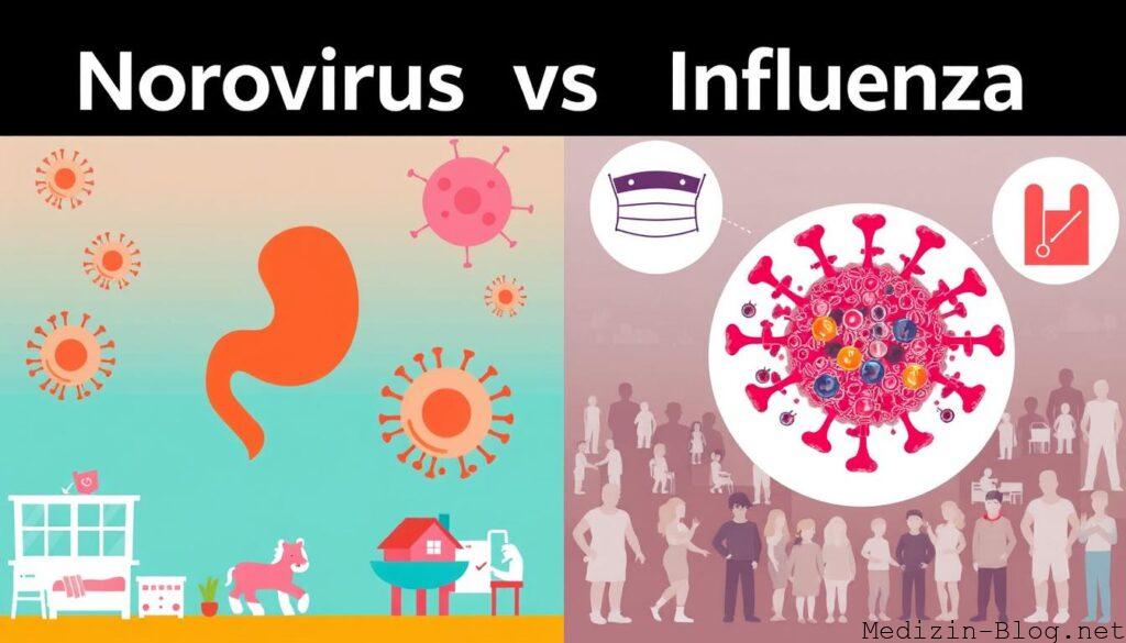 Norovirus vs. Influenza Vergleich