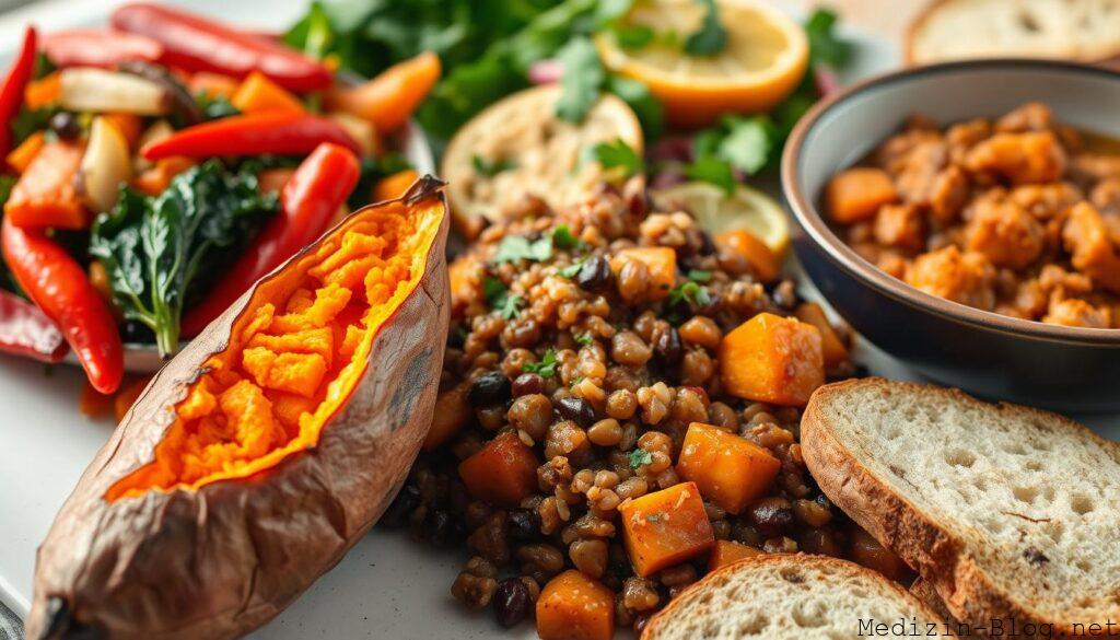 leckere vegetarische Hauptgerichte mit Süßkartoffel