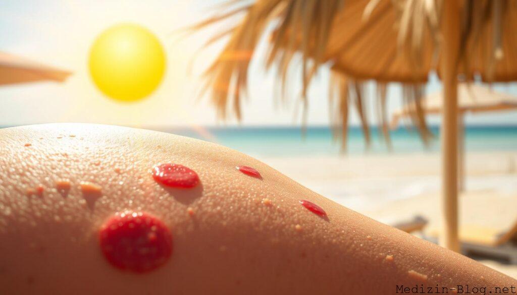UV-Strahlung Hautsch&auml;den und Sonnenexposition